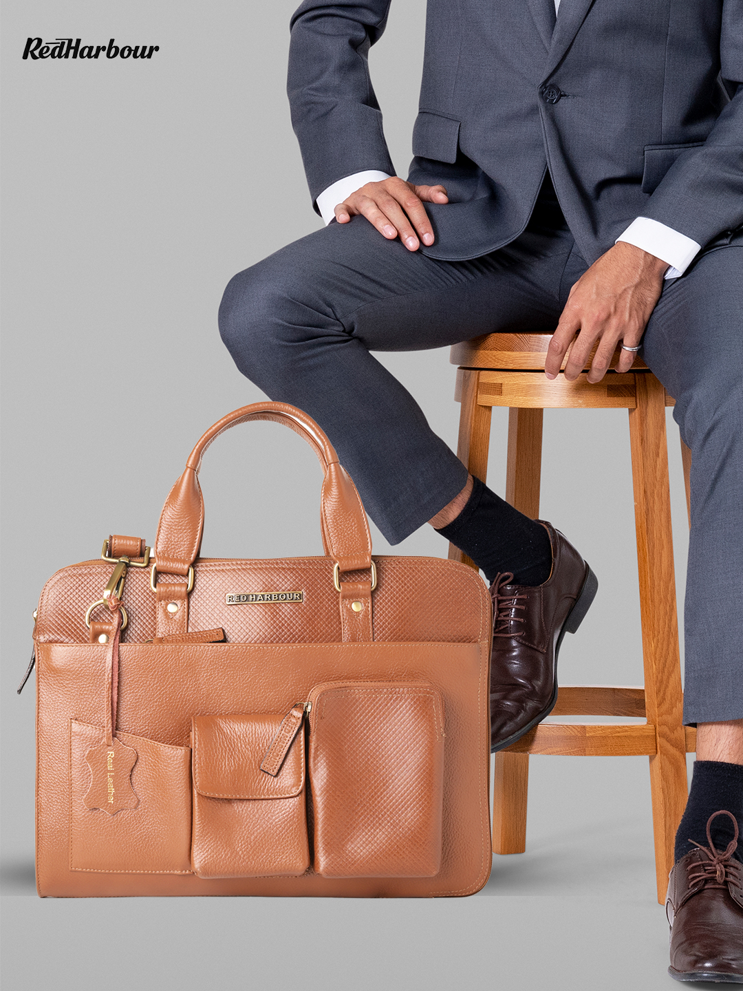 Manhatten Laptop Bag BROWN - Image 5