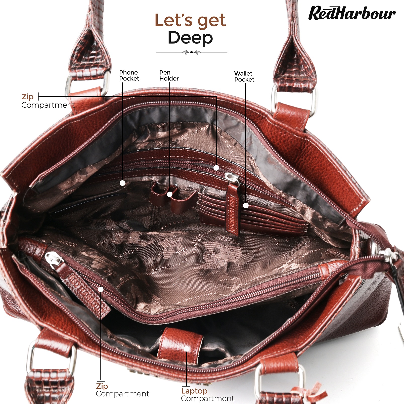 The Madison Tote- Red Harbour RED - Image 7
