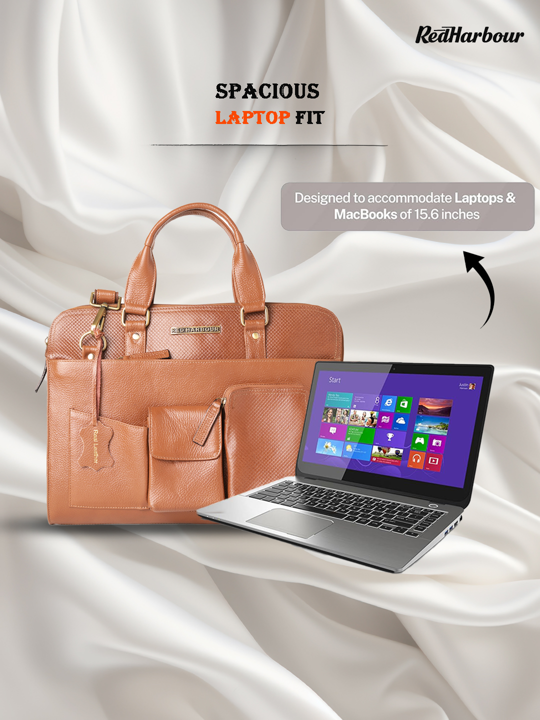 Manhatten Laptop Bag BROWN - Image 6