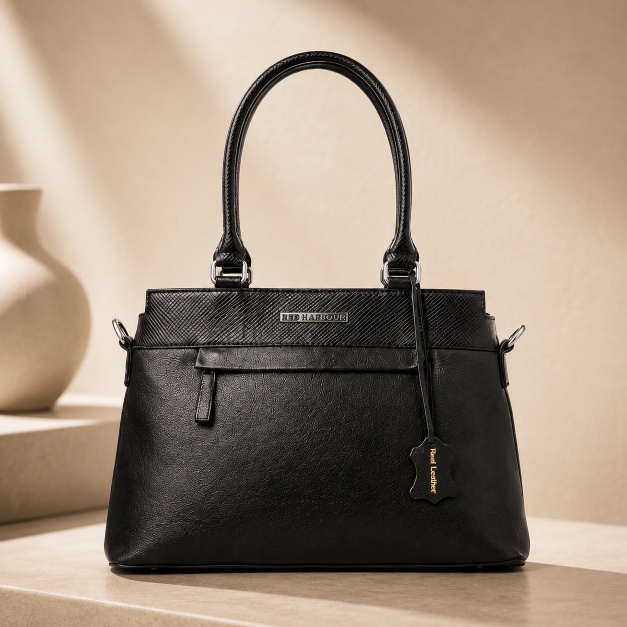 The Madison Tote- Red Harbour BLACK