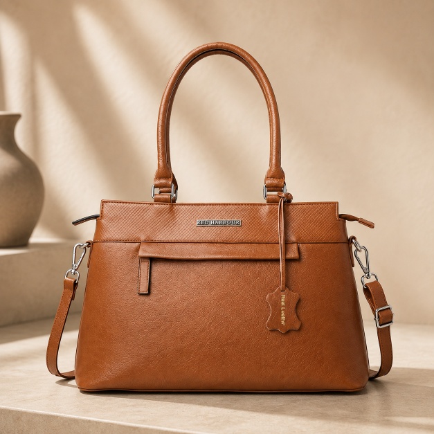 The Madison Tote- Red Harbour BROWN